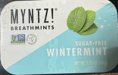 MYNTZ Sugar-Free Wintermint Breathmints Vegan Gluten-Free Non-GMO Tin 1.75 oz