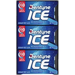 Dentyne Ice, Peppermint Flavor, Easter Basket 16 Count (Pack of 9), White