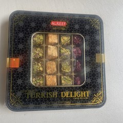 Alreef Assorted Turkish Delight 17.6 oz | Pistachio, Rose, Sesame & Coconut