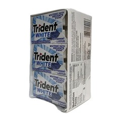 Trident White Peppermint Sugar Free Gum 12 Packs of 16 Pieces (192 Total Pieces)