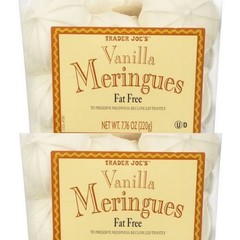 2 Packs Trader Joe’s Vanilla Meringues Cookies Fat Free 7.75 oz Each Pack