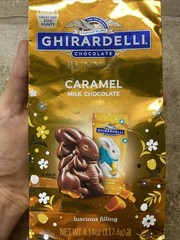 5 BAGS GHIRARDELLI Milk Chocolate Bunnies Caramel, Cookie