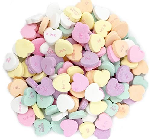 Candy Shop Conversation Hearts, Assorted Pastel Colors, Sweet Fruity F