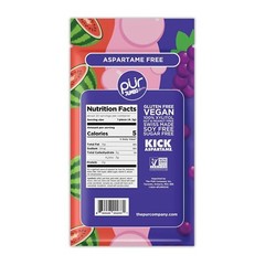 PUR Chewing Gum Natural Bubblegum,Grape, Watermelon Flavor, 20 Pieces (Pack of3)