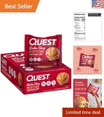 Guilt-Free Chocolate Chip Muffins – 10g Protein, Just 2g Net Carbs, 8 Muffins