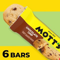 Mott’s Soft Baked Bars, Chocolate Chip, Made with Applesauce, 6 Ct, 5.76 oz