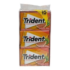Trident Sugar Free Gum Tropical Twist 15 Count 14 Piece 210 Count, Free Shippin