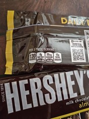 24 Hersheys MILK Chocolate ALMOND Candy Snack Size Bars (Lot Of 2 Packs Of 12)
