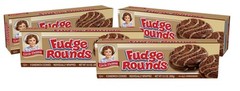 Little Debbie Fudge Rounds, 4 Boxes of 32 Individually Wrapped Chocolate Snacks