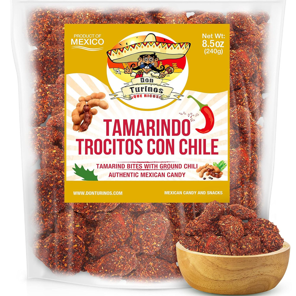 Tamarindo De Frutas Con Chile, Authentic Mexican Tamarind Candy with Chili, Swee