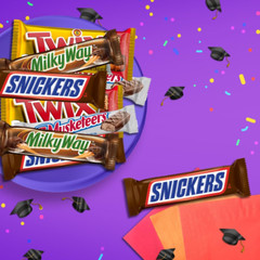SNICKERS, TWIX, MILKY WAY & 3 MUSKETEERS Individually Wrapped Variety Pack Full