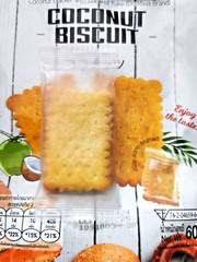 Thai snacks Coconut Crackers with Coconut Flakes (Lotus Brand) 60g x 10 packets
