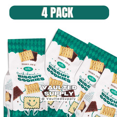 Trader Joe’s Mini Dark Chocolate Biscuit Cookies 4 Pack (6 oz Each) 24 oz Total