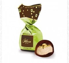 OLIVIA DARK CHOCOLATE PRALINES WITH PISTACHIO NATURAL FLAVOURED CR MADE IN ITALY