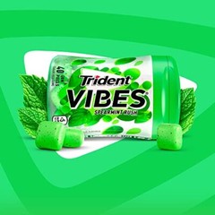 Trident Vibes Spearmint Rush Sugar Free Gum 6 Bottles of 40 Pieces 240 Total …
