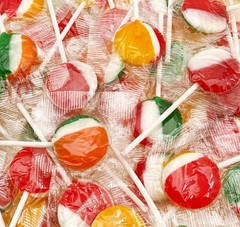Assorted Fruit Lollipops 2lb Bulk Candy Bag 80 Count Party Favor Suckers