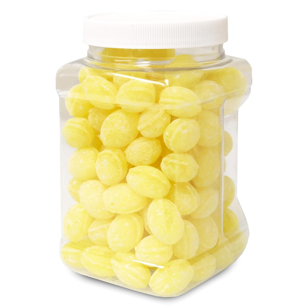 Sanded Lemon Drops Old Fashioned Hard Candy, 1.5 Lbs | Gluten-Free, Comes in Jar