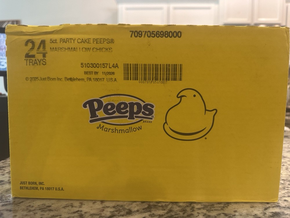 Peeps Party Cake case 24 trays inside