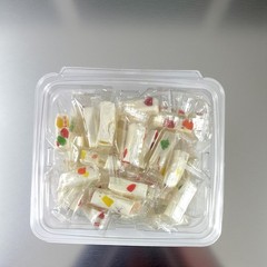 Fruity Jujube Nougat, Sweet Chewy Candy with Tangy Fruit Bits, 1 lb. Tub