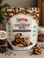 Jennies Coconut Bites – Organic – Cacao Chocolate – Case Of 6 – 5.25 Oz