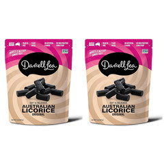 Darrell Lea Soft Australian Licorice, Original Black Flavor, 7 Ounce Bag (2-Pack