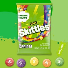 Skittles Bite Size Candy, Sours, 5.7 Ounce Bag 5.32 (Pack of 1), Orange