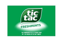 Tic Tac Freshmint Breath Mints, 12 Count, On-the-Go Refreshment, Stocking Stuffe