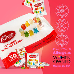 Albanese World’S Best 12 Flavor Gummi Bear Cubs | 50-0.5Oz Snack Packs of Candy
