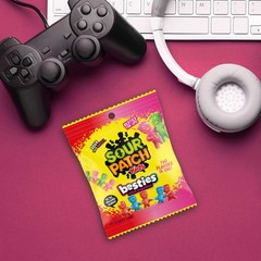 Besties 2 Flavors in 1 Soft & Chewy Gummy Candy, Bulk Candy, 12-3.18 oz Bags