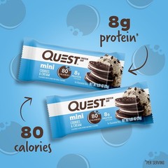 Quest Nutrition Mini Cookies & Cream Protein 14 Count (Pack of 1), brown