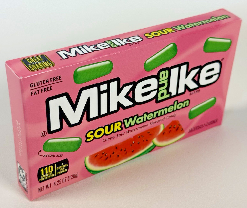 Mike and Ike Sour Watermelon Chewy Candy 4.25 oz Theater Box