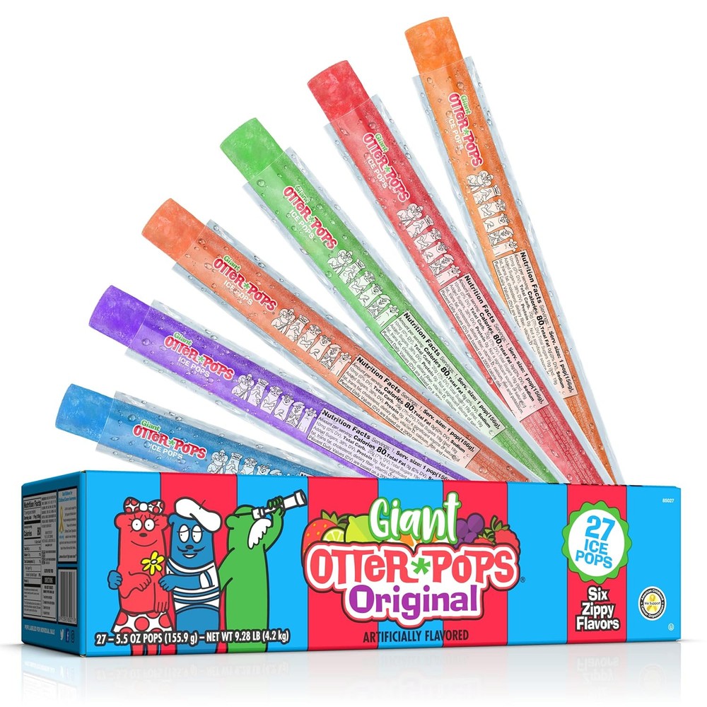 Otter Pops 27 Count Fat Free Gluten Free Ice Pops Variety Summer Treats