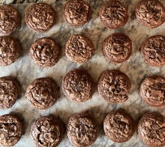 Chocolate Fudge Chewy Brownie Cookies With Drizzle Icing (18 Cookies)