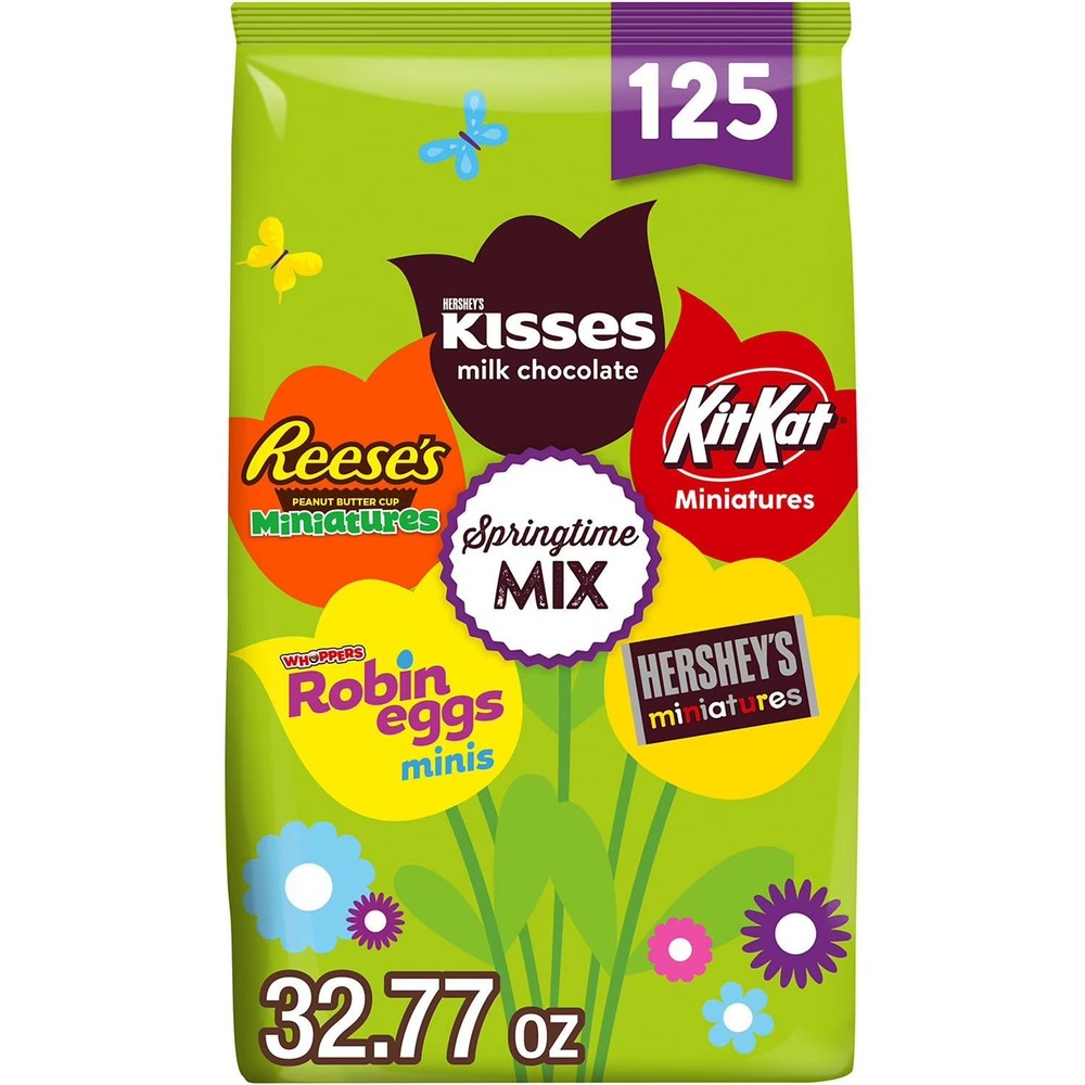 HERSHEY’S Easter Springtime Mix Chocolate Candy, Variety Pack, 125 pcs.