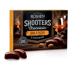 Set of 4 Boxes Sweets ROSHEN “Shooters” Chocolate Candy with Rum, Brandy Liqueur