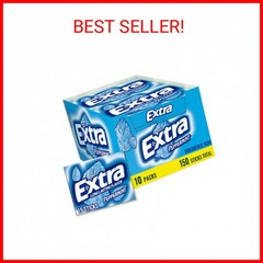 Extra Gum Peppermint Chewing Gum Bulk Individually Wrapped, 15 Count (Pack of 1)