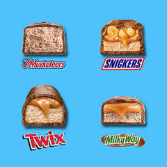 Snickers, Twix, Milky Way & 3 Musketeers Minis Candy Chocolate Bars Variety Pack
