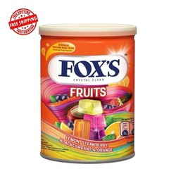 Fox’s Crystal Clear Fruits Flavored Candy Tin 180gm FREE SHIPPING