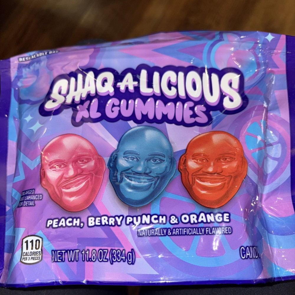 11.0 Oz Bag Shaquille O’Neal’s SHAQ-A-LICIOUS XL Gummies NEW