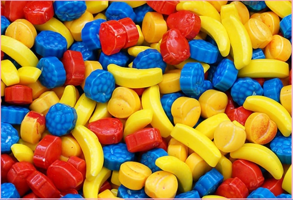Bayside Candy Rascalz Hard Fruit Shaped Candy -Assorted Fruit Flavors and Colors