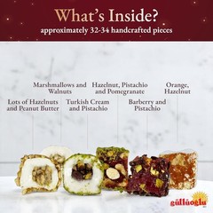 Assorted Premium Turkish Delight Candy Gift Set, 1.65 lb Approx. 30-32 pieces
