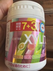 Lotte XYLITOL Gum 7 kinds Fruits flavor Bottle type 143g