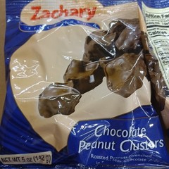Zachary Milk Chocolate Roasted Peanut Clusters 2 Bags 5 Ounce Ea.