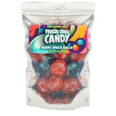 Freeze Dried Candy Berry Space Balls Red Black Berry Gummies Crunch Treats 2 oz