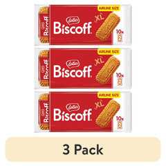 (3 pack) Lotus XL Biscoff Cookies, 10 Snack Packs of 2 Cookies, 8.8 oz, Classic