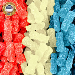 Red, White & Blue Soft & Chewy Gummy Candy, Bulk Candy, 1.8 Lb ⭐️⭐️⭐️⭐️⭐️