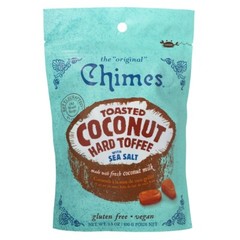 Chimes Toasted Coconut Toffee with Sea Salt 3.5Oz / 100G (Pack of 12)