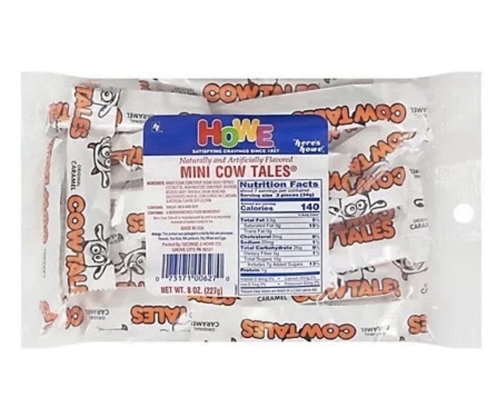 Goetze’s Mini Vanilla Cow Tales 8 Oz Original Caramel Minis NEW*FREE SHIP