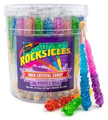 Rocksicles – 36 Extra Large Rock Candy Sticks – Assorted Double Flavors