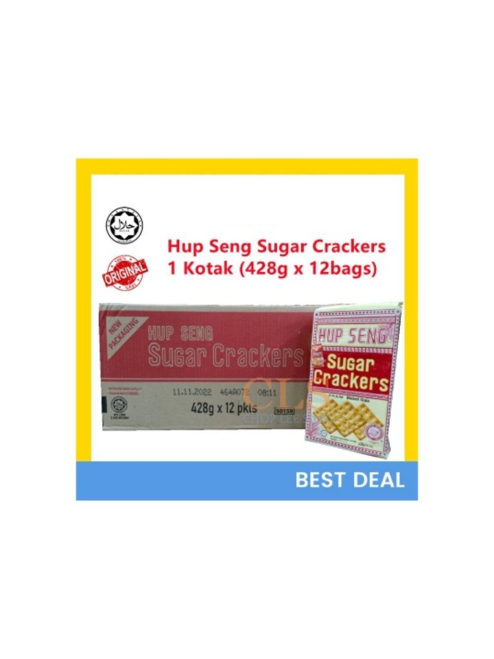 Biscuit Hup Seng Sugar Crackers 0Malaysia 12 x 428g
